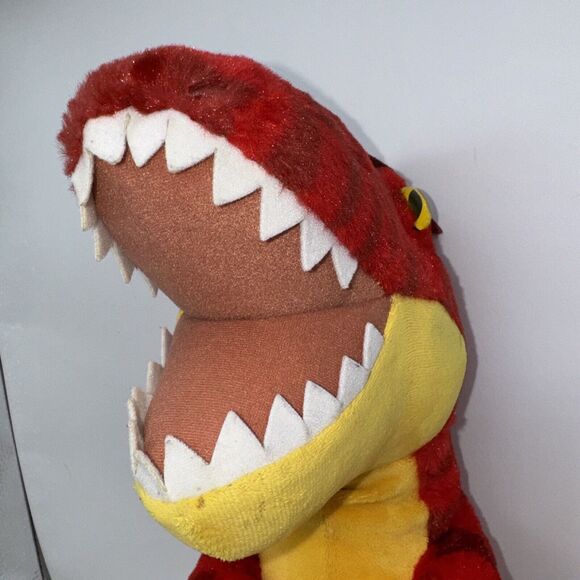 Build A Bear BAB Raptor‎ Dinosaur Red Stuffed Plush Animal 19" Preowned GUC - Picture 3 of 10